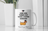 Personalised Clever Sausage Graduation Mug