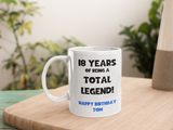 Personalised Legend at 18 Mug, 18th Birthday Gift