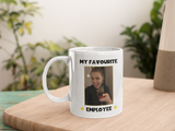 Personalised My Favourite Employee Photo Funny Mug, Funny Work Colleague Gift, Secret Santa