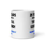 Personalised Legend at 21 Mug, 21st Birthday Gift