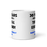 Personalised Legend at 30 Mug, 30th Birthday Gift