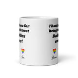 Personalised Best Daddies Ever Mug Gift, Gift for two Dad's, Dad Birthday