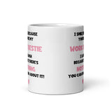 Funny Work Bestie Mug, Smile Because You're my Work Bestie, Secret Santa