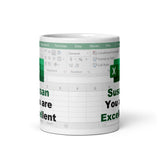 Personalised Funny Excel-lent Work Mug, Excel Joke Work Mug, Secret Santa