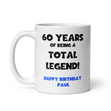 Personalised Legend at 60 Mug, 60th Birthday Gift