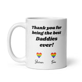 Personalised Best Daddies Ever Mug Gift, Gift for two Dad's, Dad Birthday