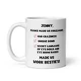 Personalised Work Bestie Mug - Chance made us colleagues, Secret Santa