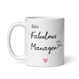 Personalised Fabulous Manager Mug - Work Boss Gift, Secret Santa