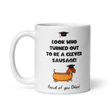 Personalised Clever Sausage Graduation Mug