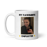 Personalised My Favourite Employee Photo Funny Mug, Funny Work Colleague Gift, Secret Santa