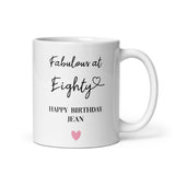 Personalised Fabulous at 80 Mug, 80th Birthday Gift