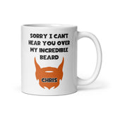 Personalised Beard Funny Mug, Funny Gift for Dad, Brother, Boyfriend or Husband, Valentines Gift, Anniversary Gift