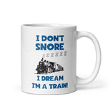 Funny Snoring Train Joke Mug, Birthday For Dad