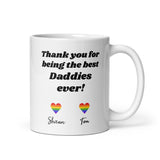 Personalised Best Daddies Ever Mug Gift, Gift for two Dad's, Dad Birthday