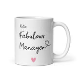 Personalised Fabulous Manager Mug - Work Boss Gift, Secret Santa