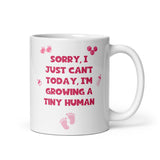 Funny Growing Tiny Human Mug, Mum to Be Gift, Baby Shower, Secret Santa, Mother's Day