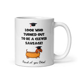 Personalised Clever Sausage Graduation Mug