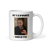 Personalised My Favourite Employee Photo Funny Mug, Funny Work Colleague Gift, Secret Santa